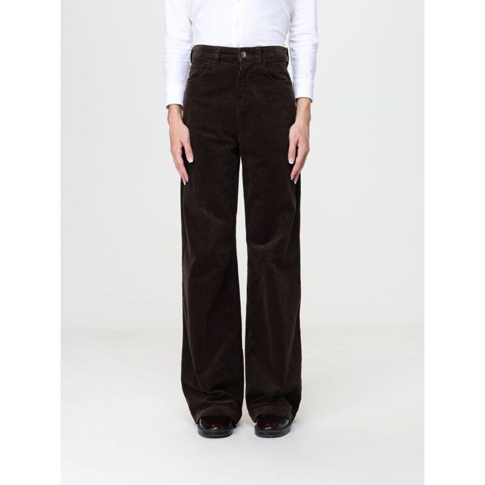 Emporio Armani Women High-Waisted Wide Leg Corduroy Jeans Emporio Armani